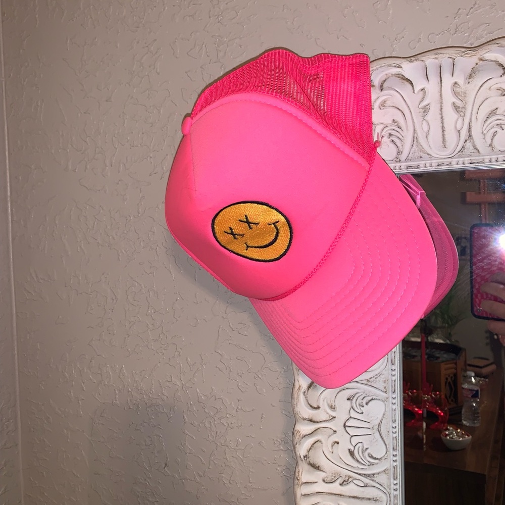 smiley trucker hat